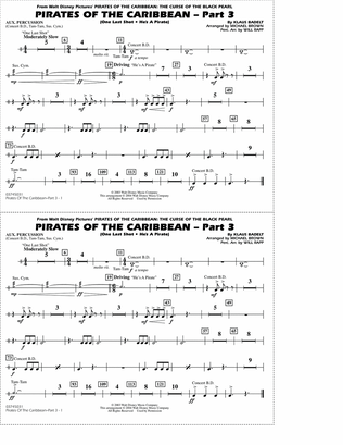 Pirates of the Caribbean - Part 3 (arr. Michael Brown) - Aux Percussion