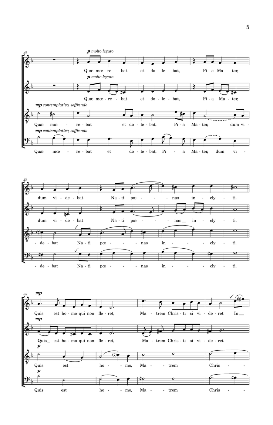Stabat Mater dolorosa 4-Part scores gallery preview page 5