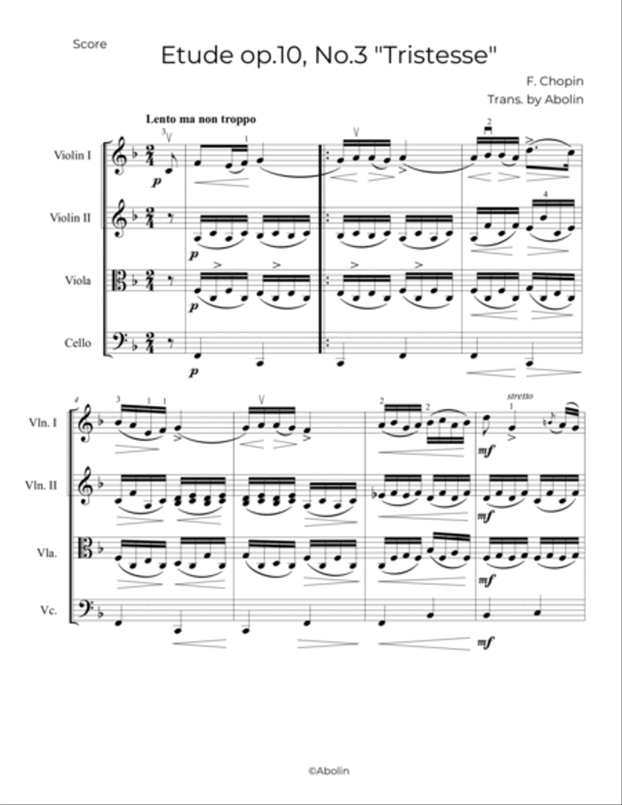 Chopin: Etude op.10, No.3, 