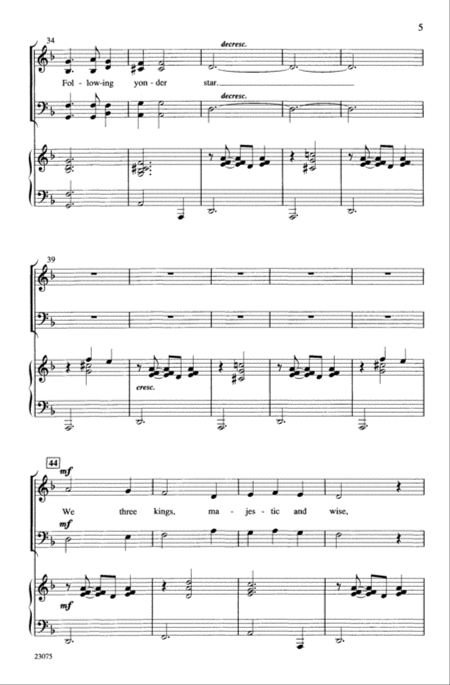 We Three Kings We Three Kings Choir scores gallery preview page 4