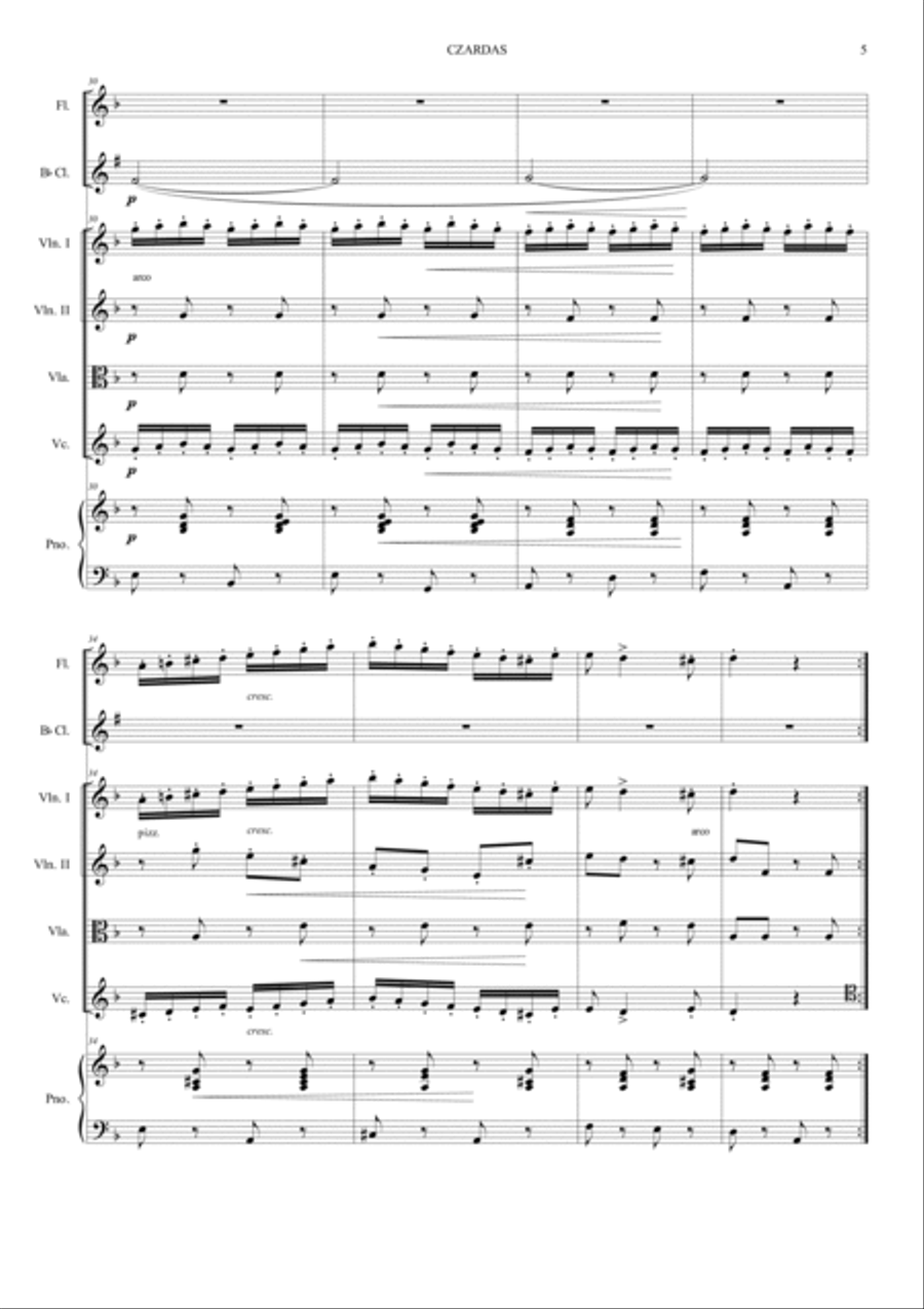 Czardas Czardas Orchestra scores gallery preview page 5