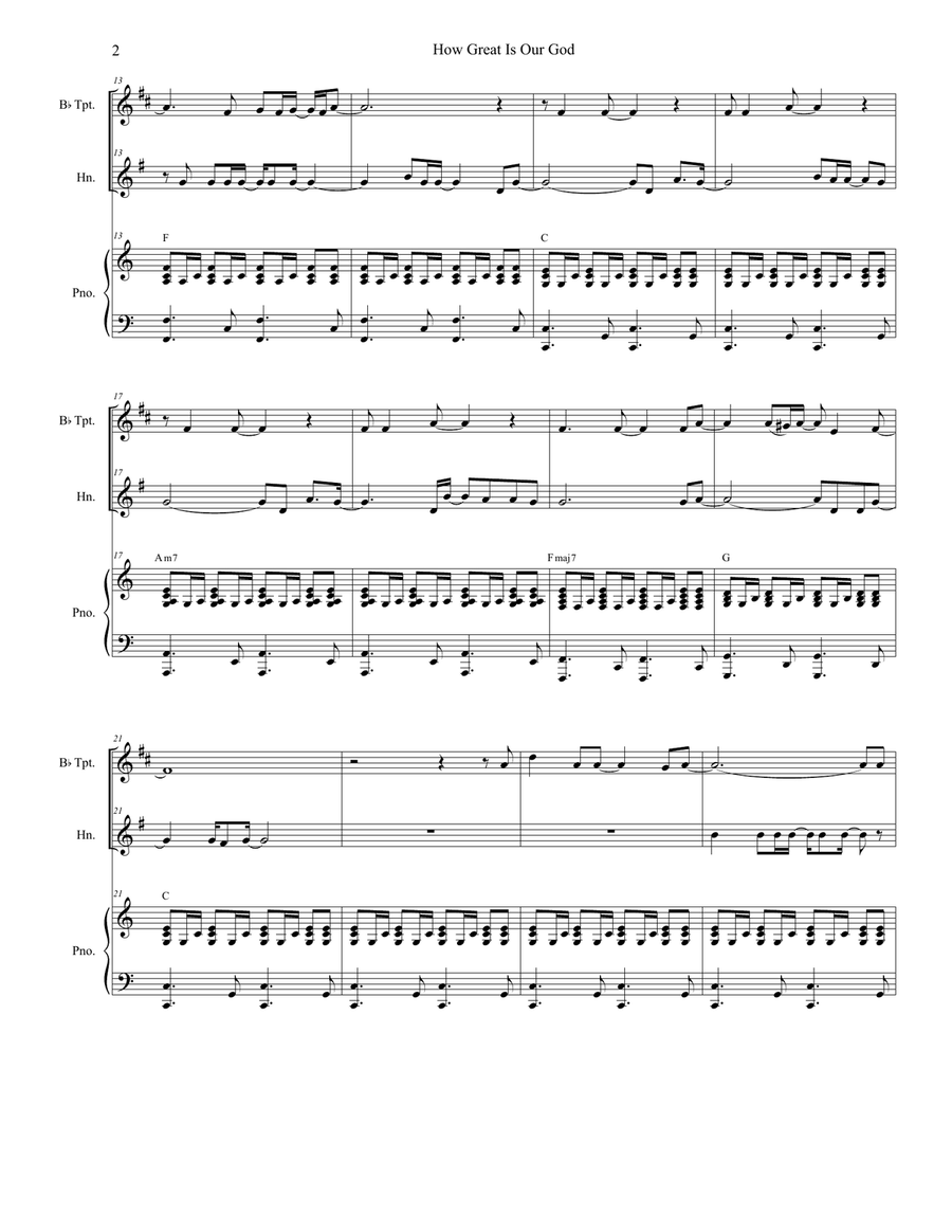 How Great Is Our God How Great Is Our God Brass Duet scores gallery preview page 2