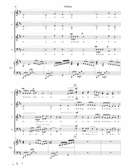 Alleluia - by Steve Danielson, SATB, div., piano image number null