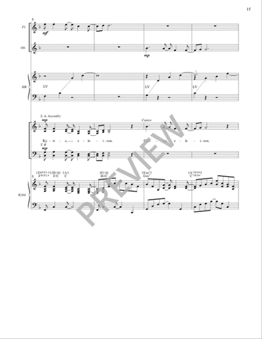 Mass of Plenty (Full Score) 4-Part scores gallery preview page 16