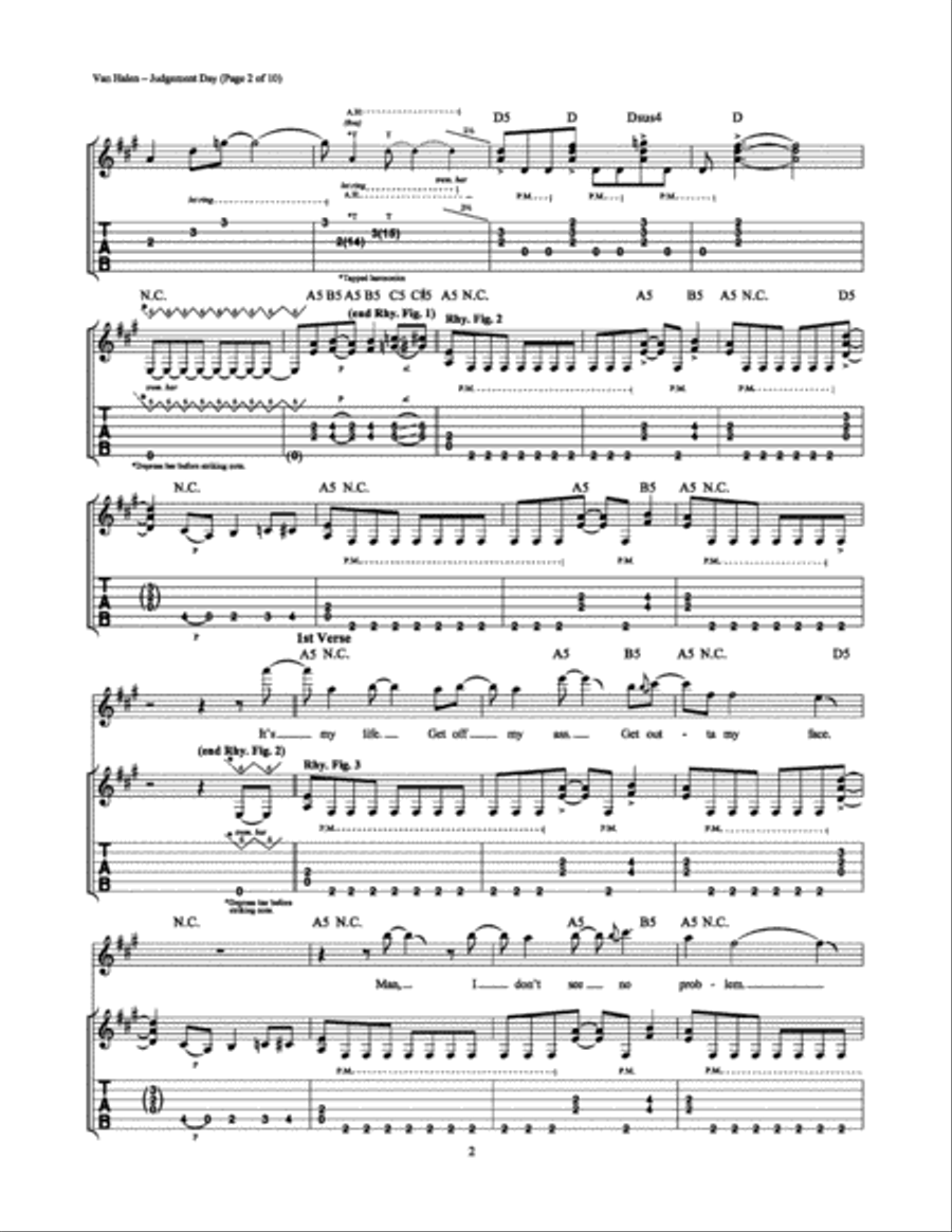 Judgement Day Electric Guitar scores gallery preview page 2