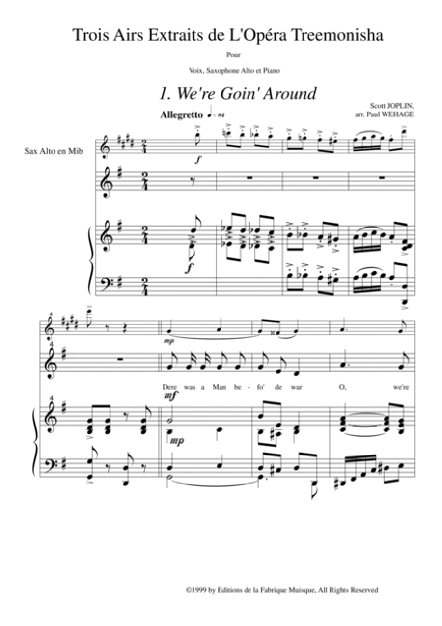 Scott Joplin: Three Songs from 