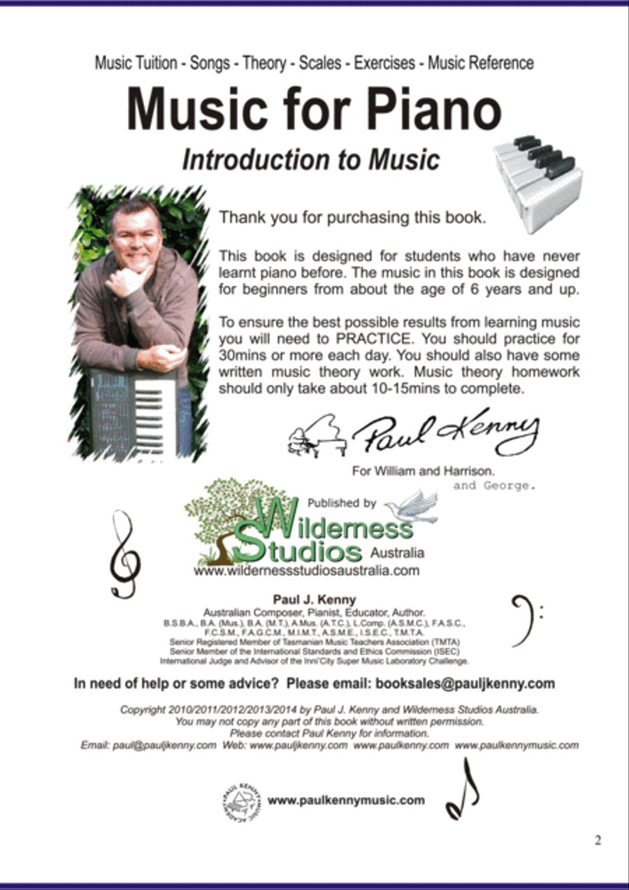 Introduction to Music - Learning Piano or Keyboard Basics Piano Method scores gallery preview page 2