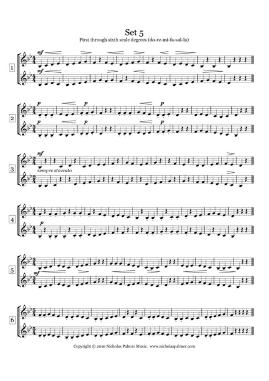 Sight-singing exercises for two-part choirs (SA or TB) TB scores gallery preview page 6