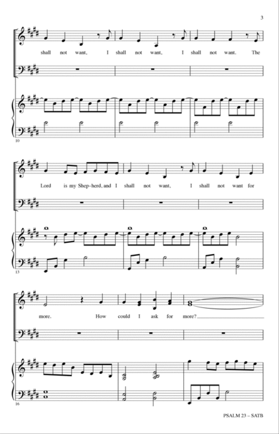 Psalm 23 (A Psalm Of Hope) 4-Part scores gallery preview page 2