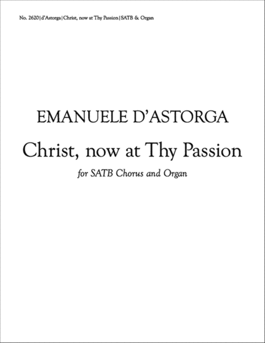 Stabat Mater: Christ, Now at Thy Passion