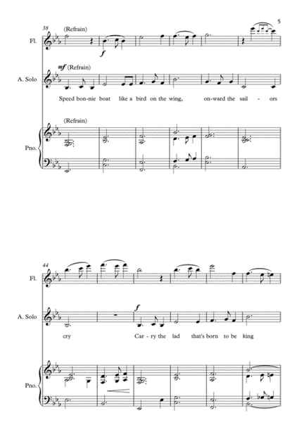 The Skye Boat Song, for Solo Alto Voice, Flute and Piano image number null