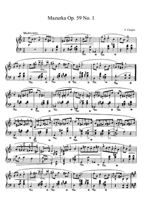 Book cover for Chopin Mazurka Op. 59 No. 1-3