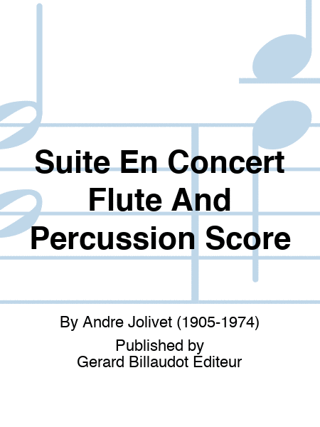Suite En Concert Flute And Percussion Score