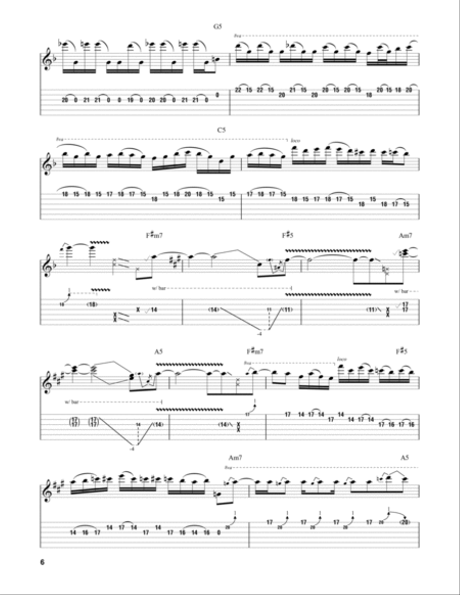 Summer Song Electric Guitar scores gallery preview page 6