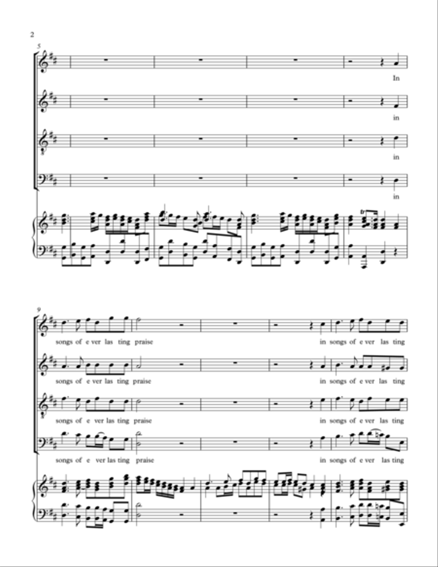 IN SONGS OF EVERLASTING PRAISE(HEDGES NOWAY OUT) 4-Part scores gallery preview page 2