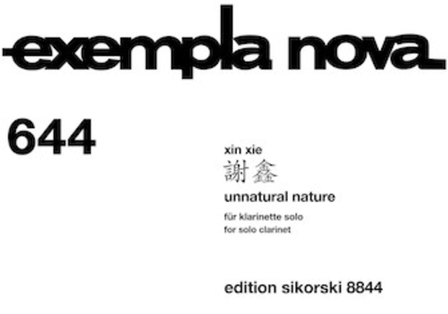 Unnatural Nature Clarinet Solo scores gallery preview page 1