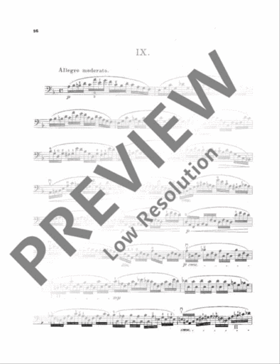 Technology of Violoncello Playing Cello scores gallery preview page 17