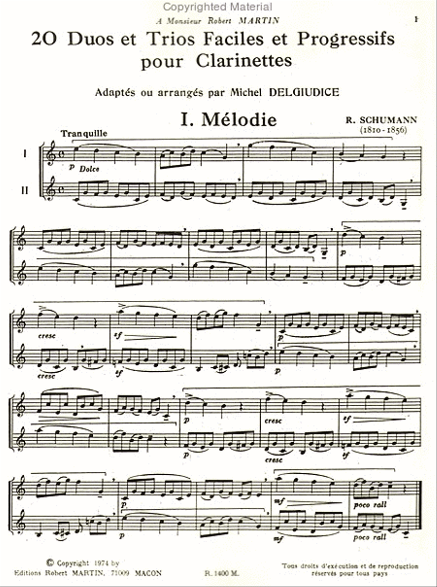 Duos et trios faciles et progressifs (20) Clarinet scores gallery preview page 2