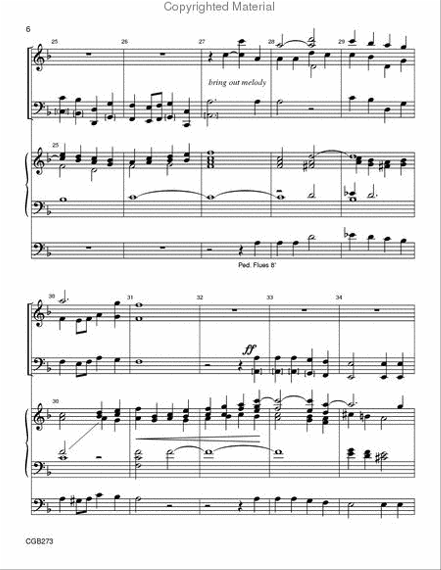 Two Carols for Handbells and Organ Handbell Choir scores gallery preview page 5