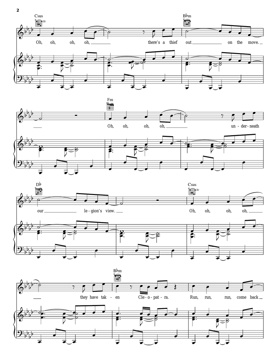 Pyramids Piano, Vocal, Guitar scores gallery preview page 2