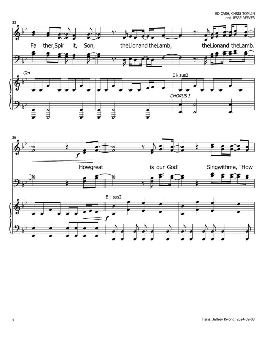 How Great Is Our God A Cappella scores gallery preview page 4