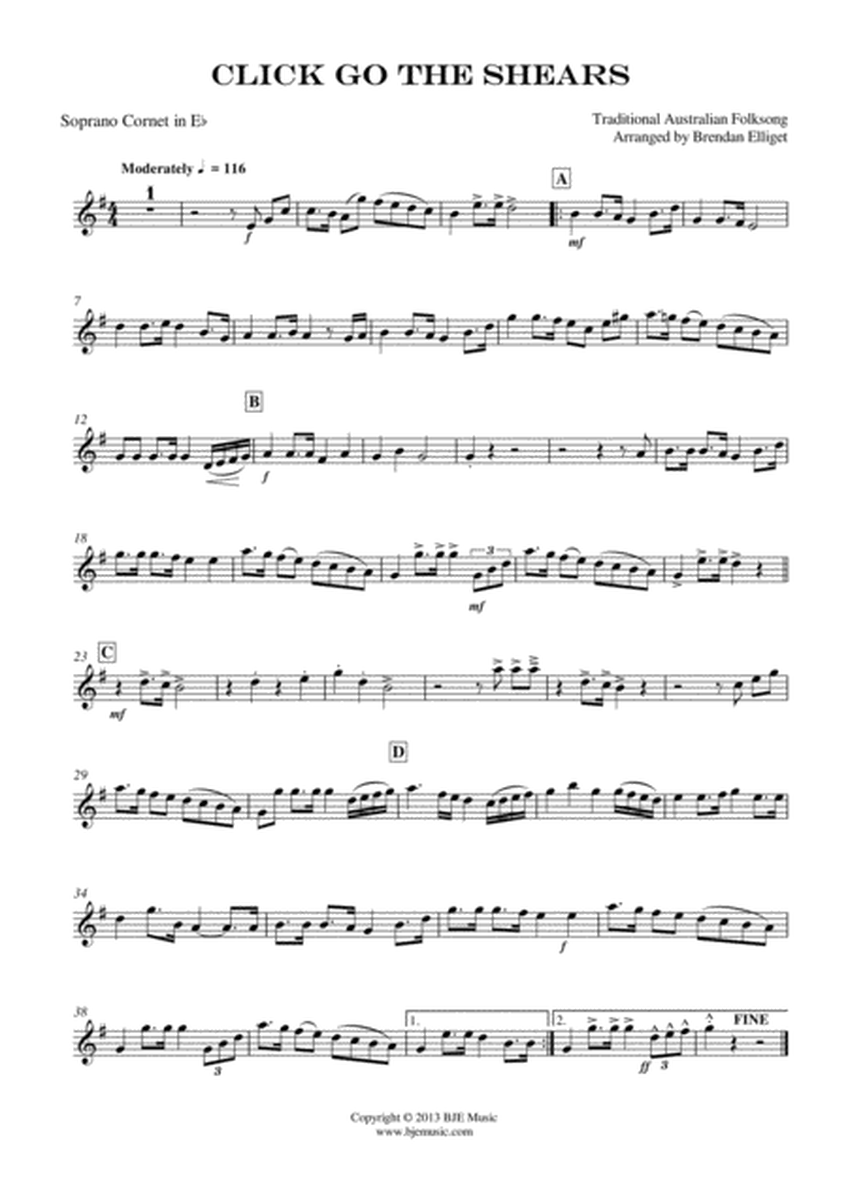 Click Go The Shears Brass Band Score and Parts PDF image number null