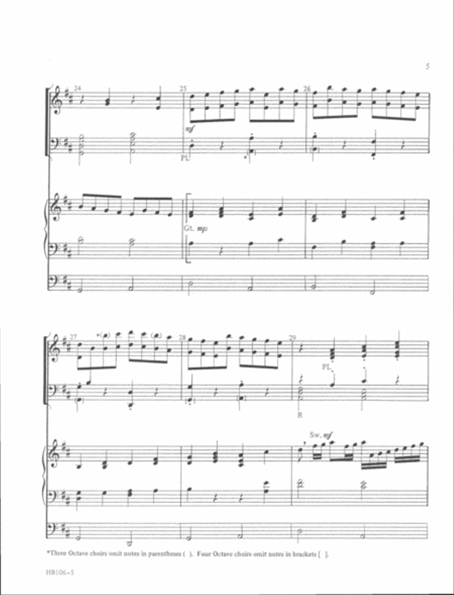 Pachelbel's Canon In D - full score Handbell Choir scores gallery preview page 5