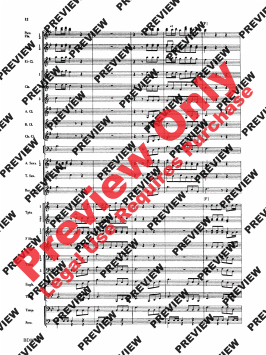 Water Music Suite Concert Band scores gallery preview page 12