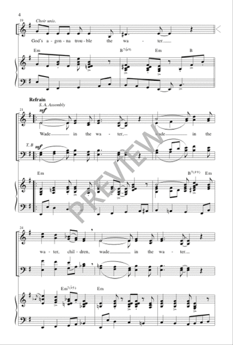 Wade in the Water 4-Part scores gallery preview page 5