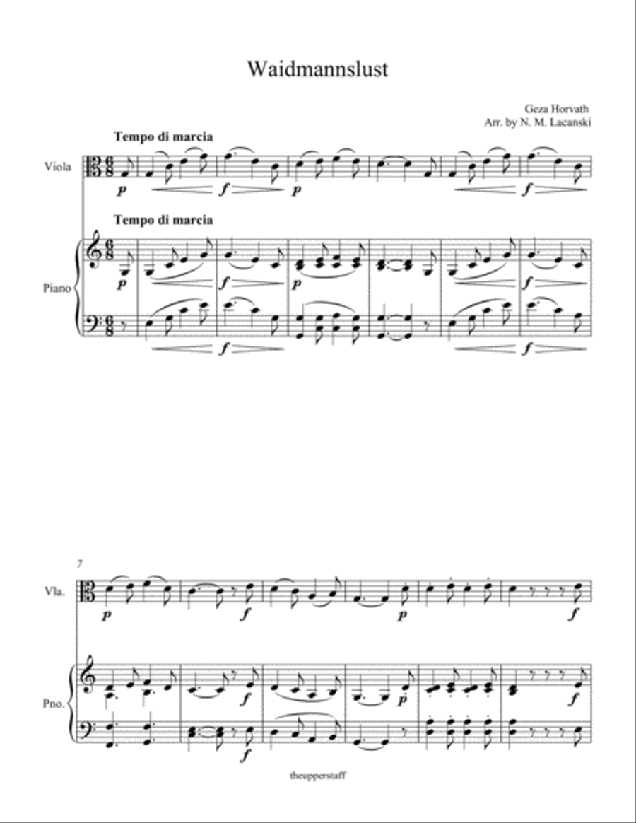 Waidmannslust Viola scores gallery preview page 1