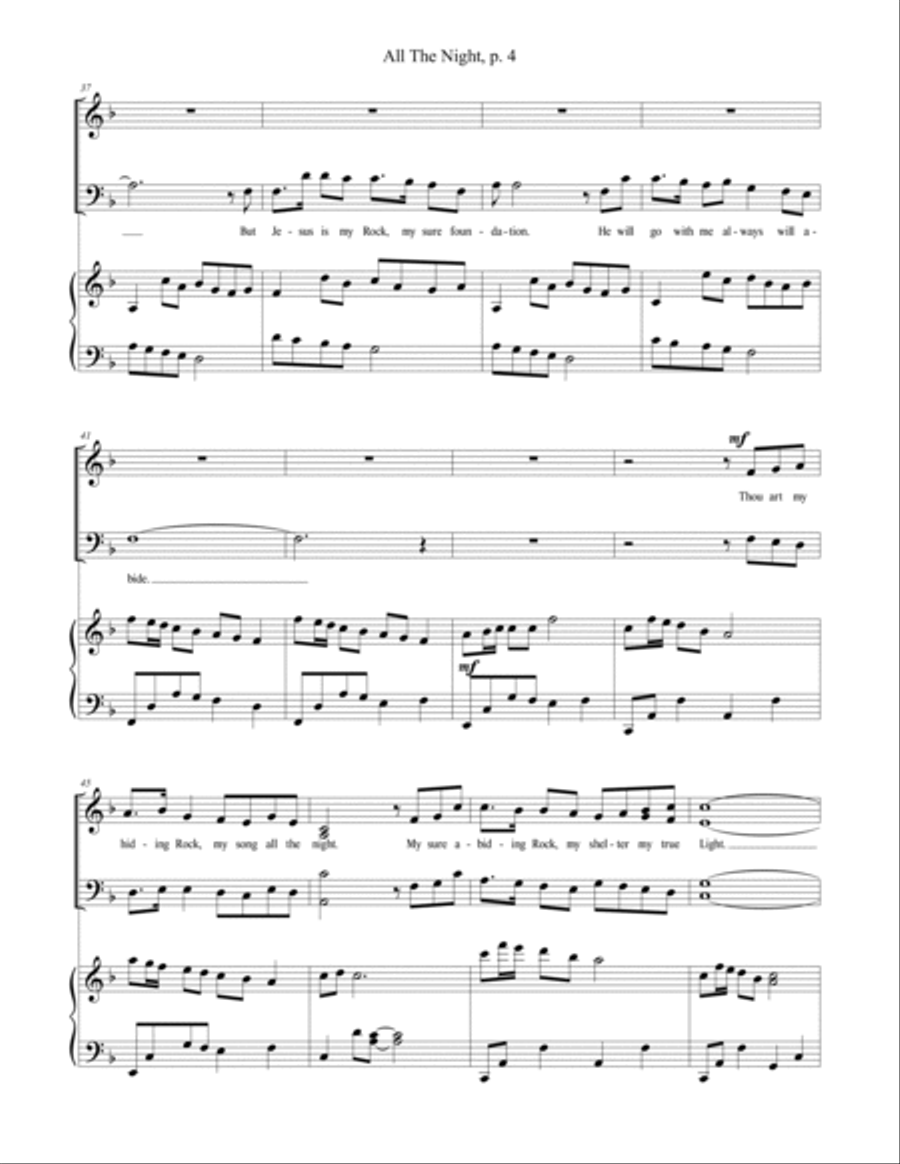 All The Night 4-Part scores gallery preview page 4