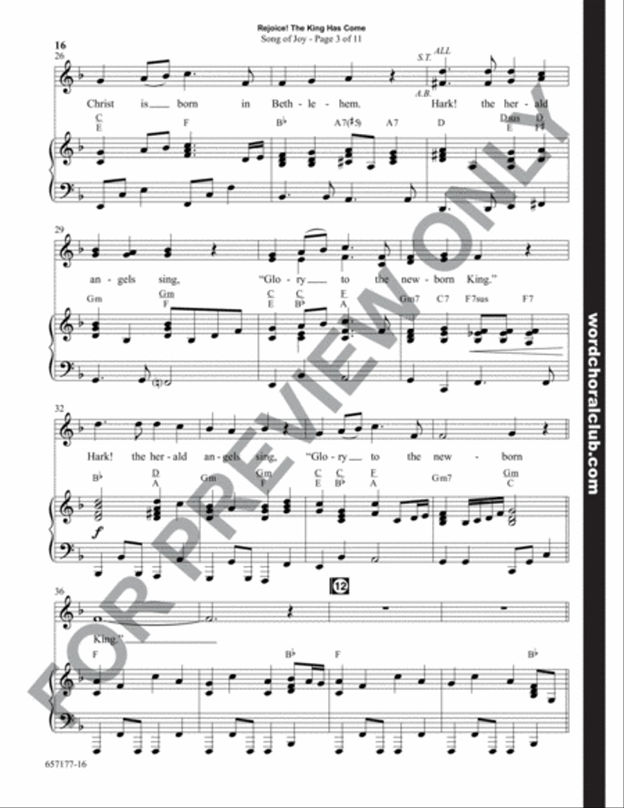 Rejoice! The King Has Come - Choral Book Unison Choir scores gallery preview page 17