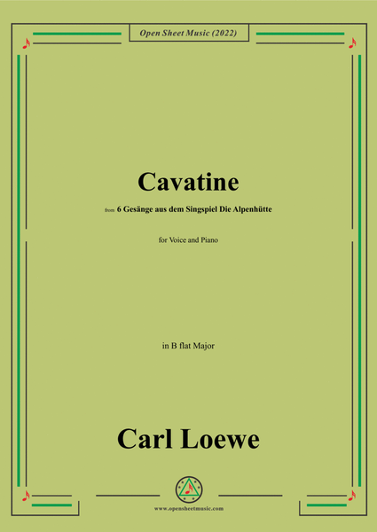Loewe-Cavatine,in B flat Major,for Voice and Piano