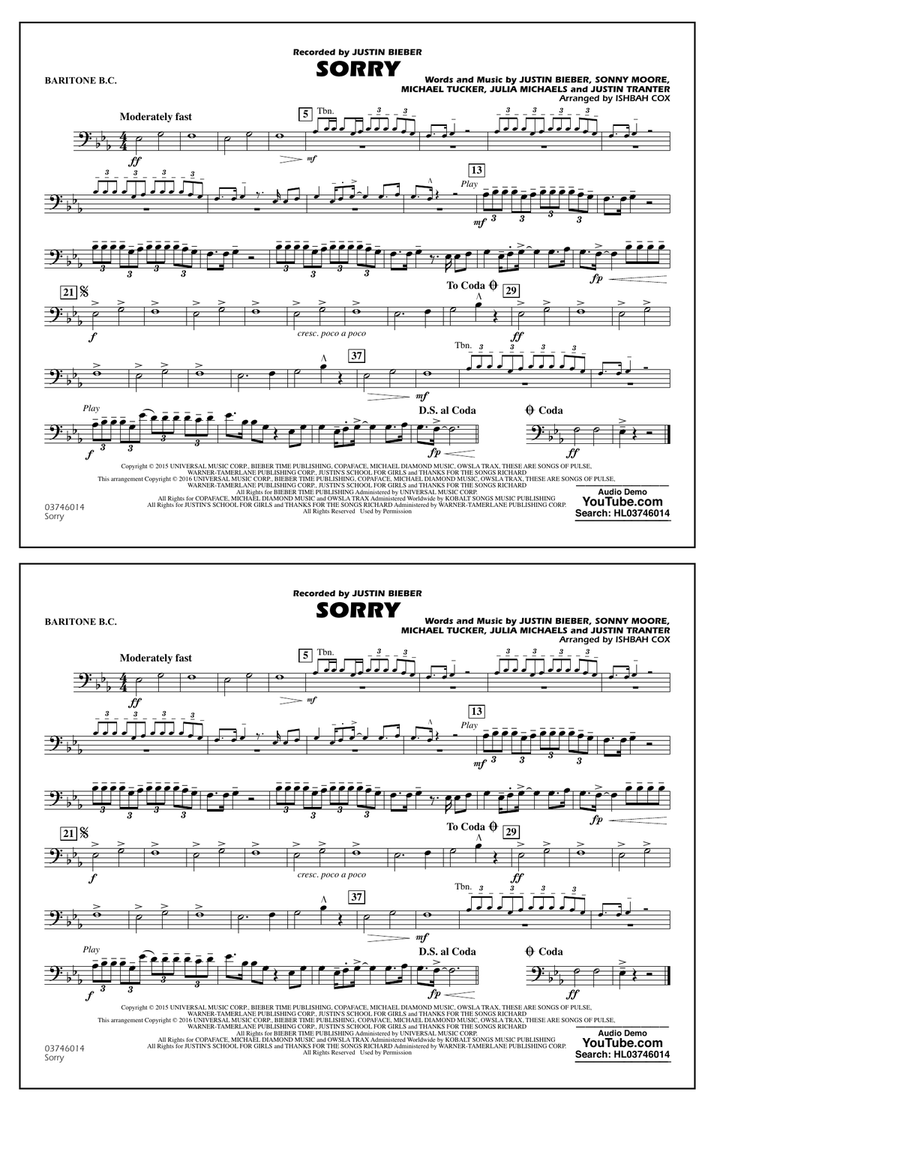Sorry - Baritone B.C.