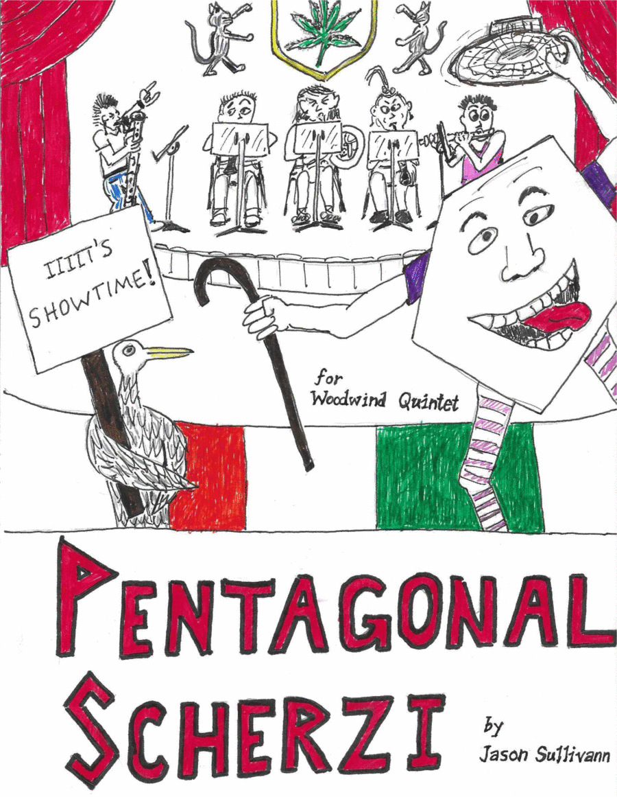PENTAGONAL SCHERZI for Woodwind Quintet Woodwind Quintet scores gallery preview page 1