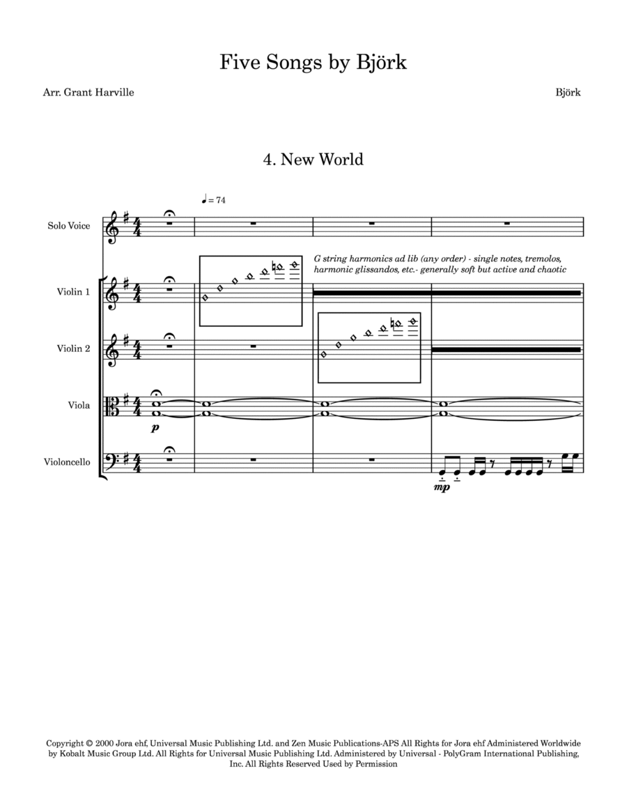 New World String Quartet scores gallery preview page 1