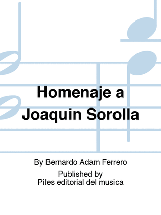 Book cover for Homenaje a Joaquín Sorolla