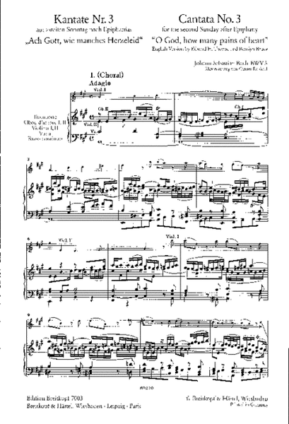 Cantata BWV 3 "O God, how many pains of heart"