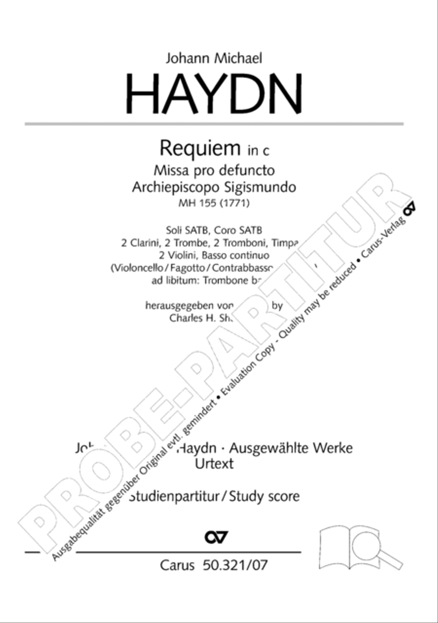 Requiem in C minor 4-Part scores gallery preview page 2