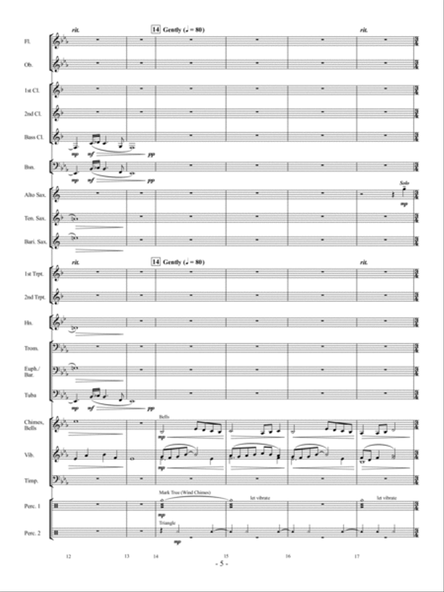 Away In A Manger Concert Band scores gallery preview page 4