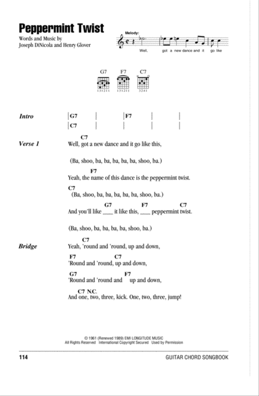 Peppermint Twist Acoustic Guitar scores gallery preview page 1