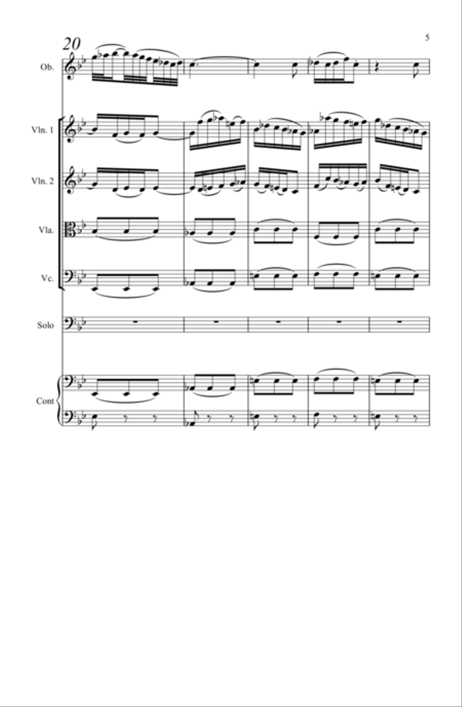 Cantata 82 for Bass voice & chamber orchestra Chamber Orchestra scores gallery preview page 6