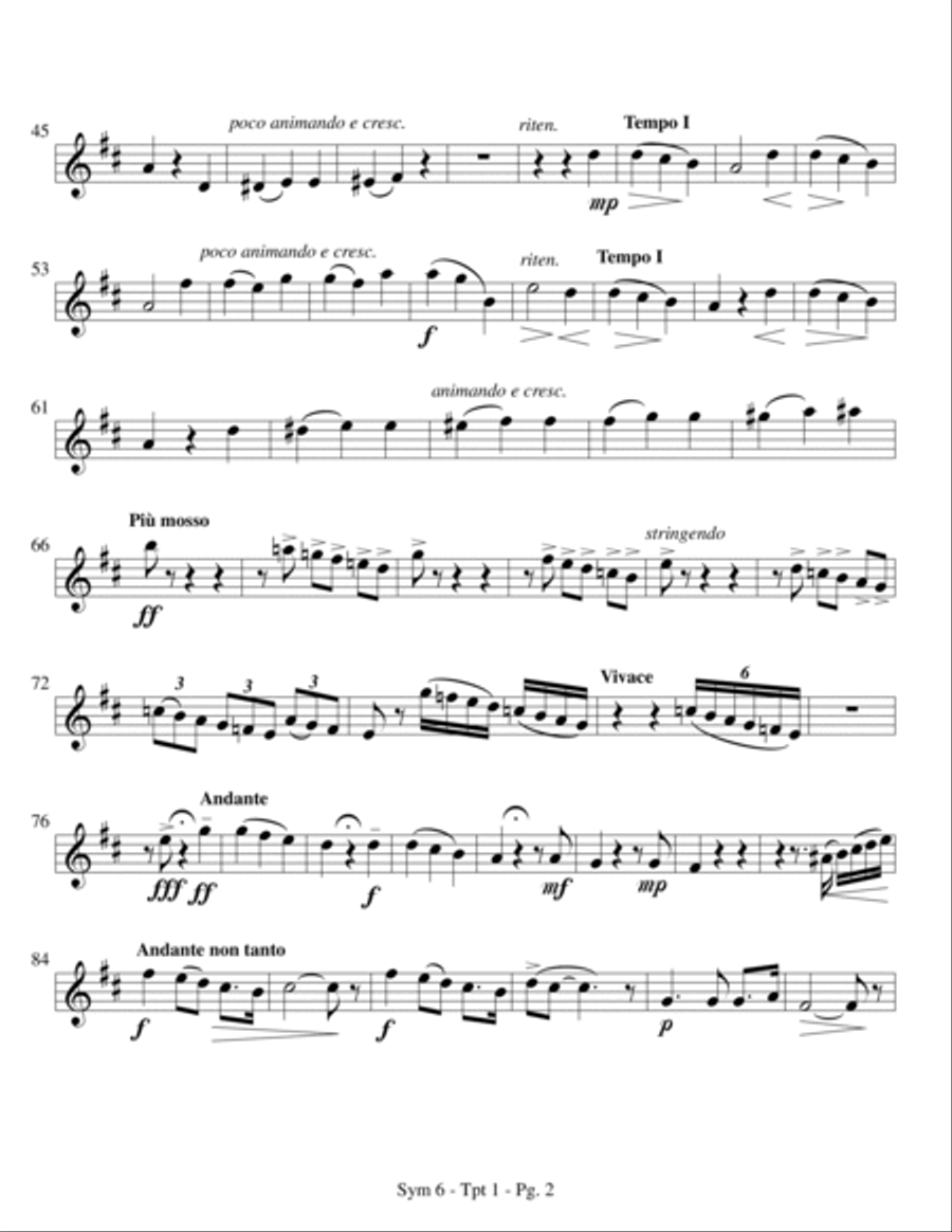 Finale from Symphony No. 6 (Pathétique) Brass Ensemble scores gallery preview page 3