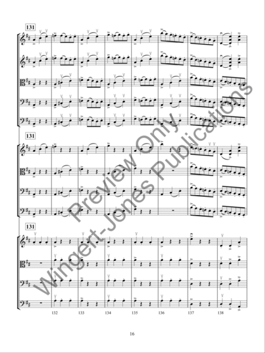 Allegro in D Major String Orchestra scores gallery preview page 19