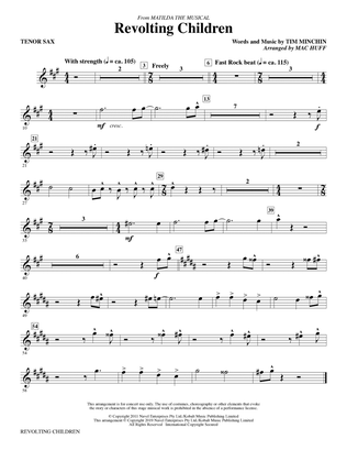 Book cover for Revolting Children (from Matilda: The Musical) (arr. Mac Huff) - Tenor Sax