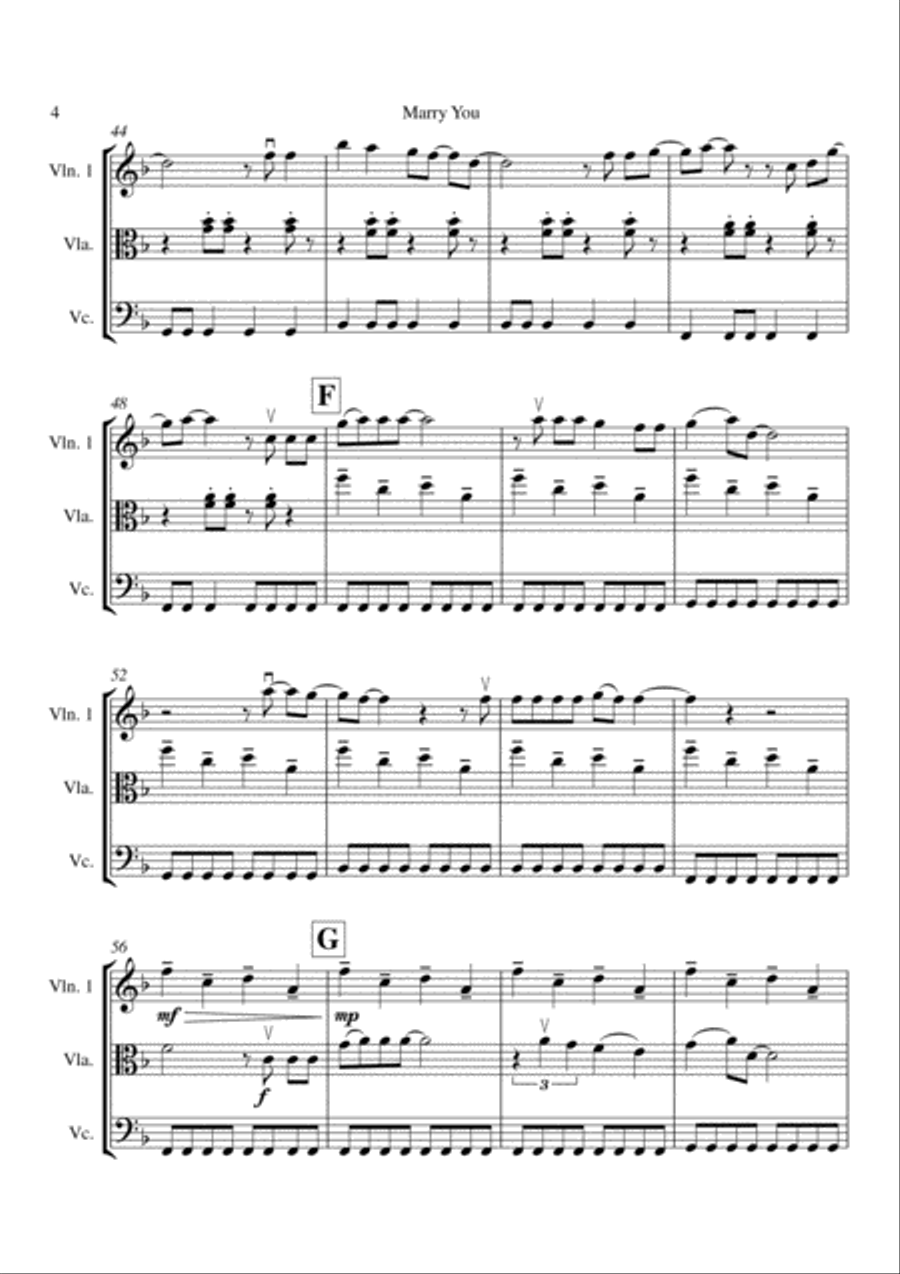 Marry You Marry You String Trio scores gallery preview page 5