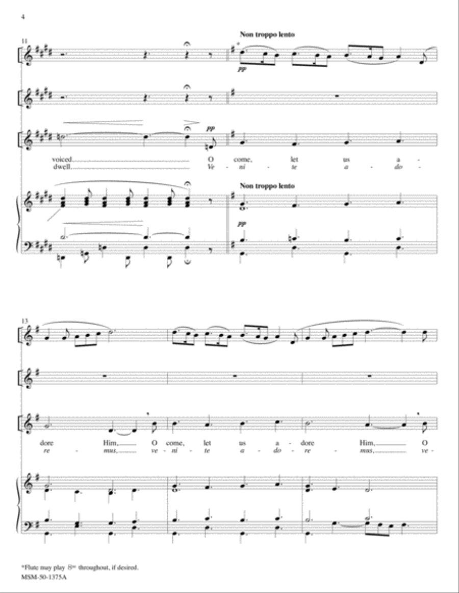 Gesù Bambino (The Infant Jesus) (Full Score & Parts) Choir scores gallery preview page 4
