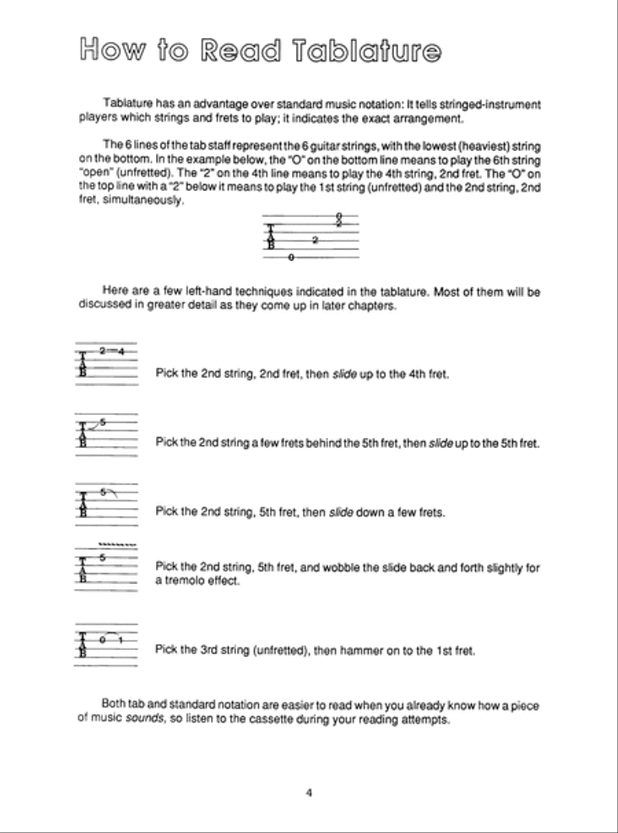 Learn to Play Bottleneck Guitar Guitar scores gallery preview page 5