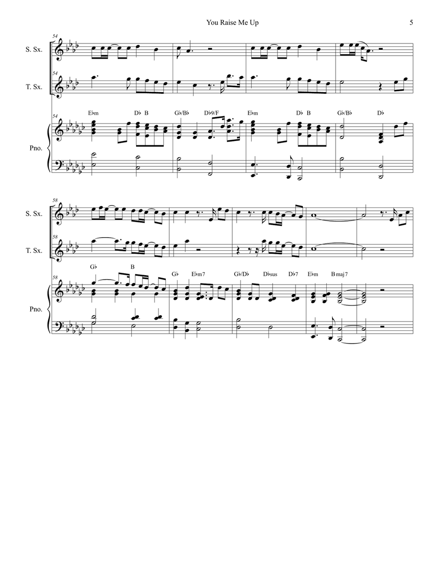 You Raise Me Up You Raise Me Up Woodwind Duet scores gallery preview page 5