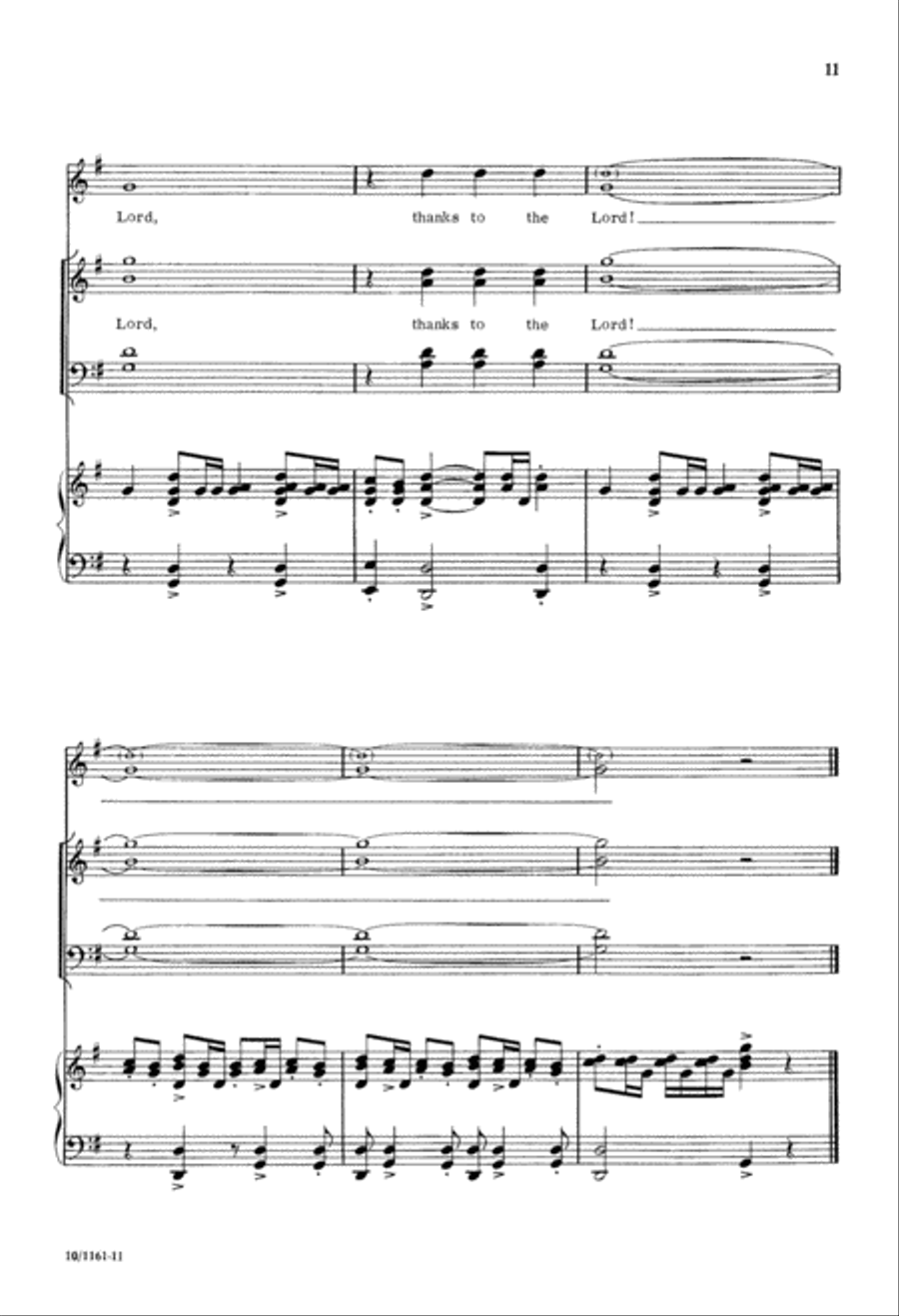 To Give Thanks to the Lord 4-Part scores gallery preview page 11
